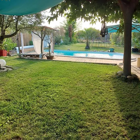 Maison Climatisee En Campagne, Piscine, Spa, Terrasses Couvertes Grand Jardin Ombrage Villa